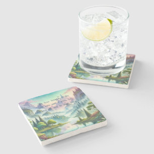Dessous-de-verre En Pierre Montagnes mystiques & Citation