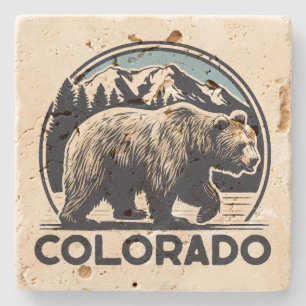 Dessous-de-verre En Pierre Montagnes vintages du Colorado