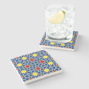 Dessous-de-verre En Pierre Mosaïque marocaine Mosaïque géométrique Motif