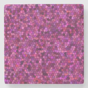 Dessous-de-verre En Pierre Mosaïque violet rose