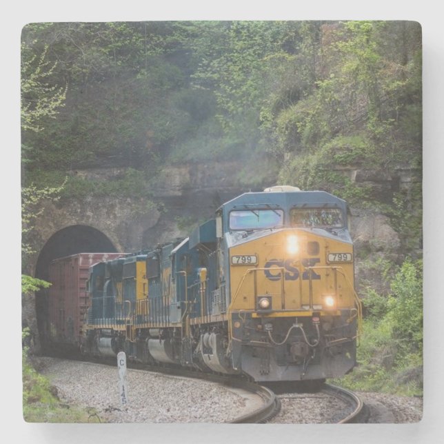 Dessous-de-verre En Pierre Moteur de train diesel classique (Devant)