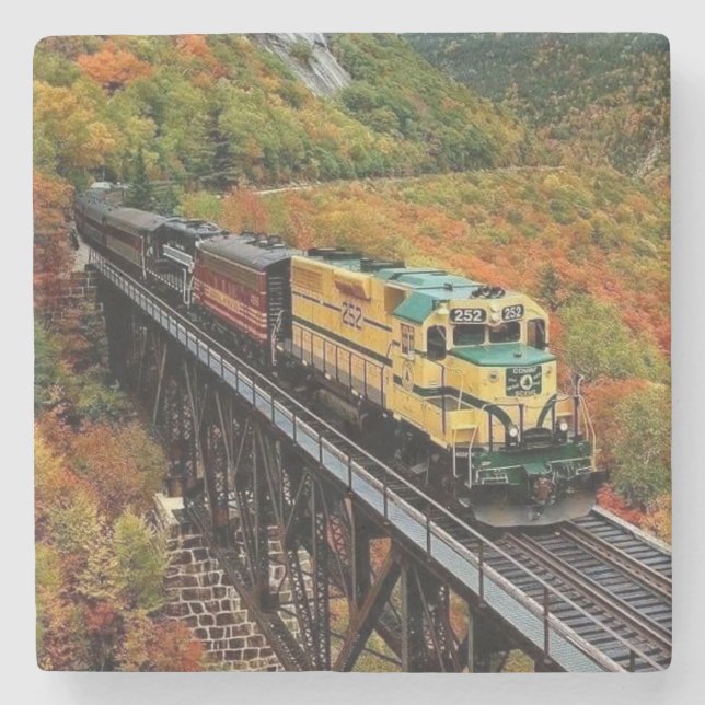 Dessous-de-verre En Pierre Moteur de train diesel classique (Devant)