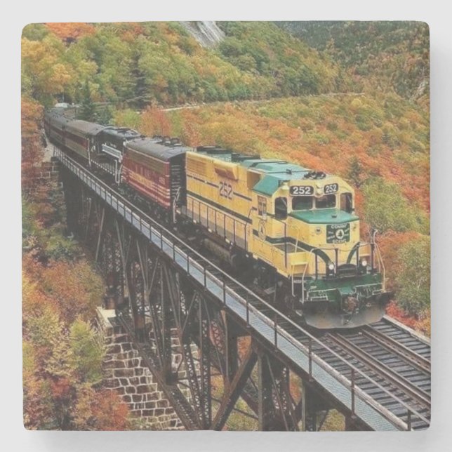 Dessous-de-verre En Pierre Moteur de train diesel classique (Devant)
