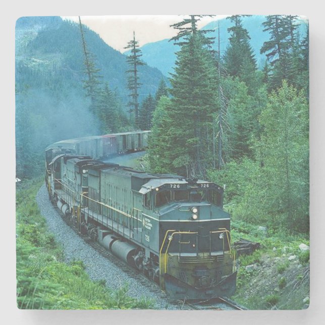 Dessous-de-verre En Pierre Moteur de train diesel classique (Devant)