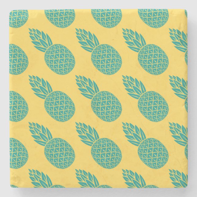 Dessous-de-verre En Pierre Motif 2 d'ananas (Devant)