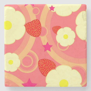 Dessous-de-verre En Pierre Motif 2 de fraise