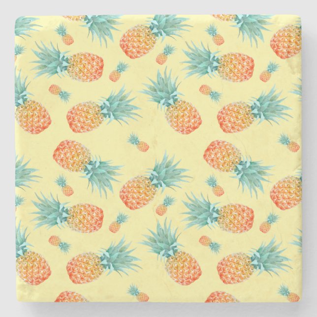Dessous-de-verre En Pierre Motif ananas (Devant)