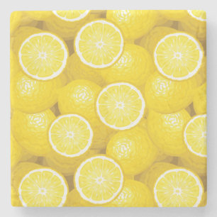 Dessous-de-verre En Pierre Motif au citron 2