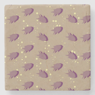 Dessous-de-verre En Pierre motif avec des poissons