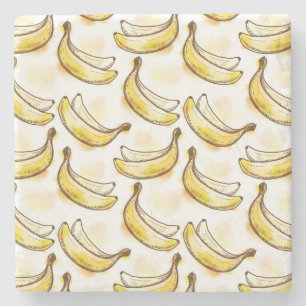 Dessous-de-verre En Pierre Motif avec la banane