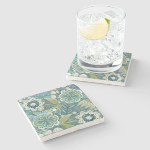 Dessous-de-verre En Pierre Motif botanique bohème floral