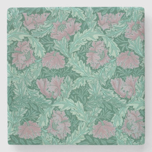 Dessous-de-verre En Pierre Motif de couronne rouge et verte (par William Morr