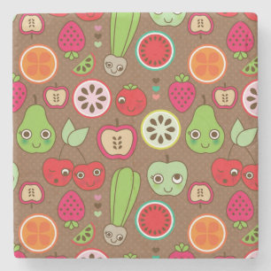 Dessous-de-verre En Pierre Motif de cuisine de fruit