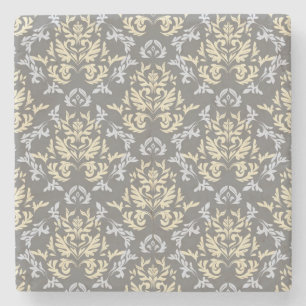 Dessous-de-verre En Pierre Motif de damassé