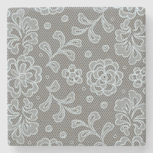 Dessous-de-verre En Pierre Motif de dentelle, cru 6 de fleur