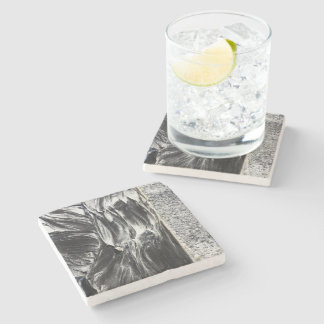 Dessous-de-verre En Pierre Motif de flux 4