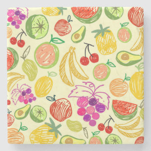 Dessous-de-verre En Pierre Motif de fruits