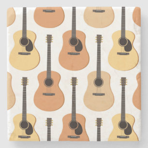 Dessous-de-verre En Pierre Motif de guitares acoustiques