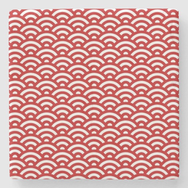 Dessous-de-verre En Pierre Motif de Japonais (Devant)