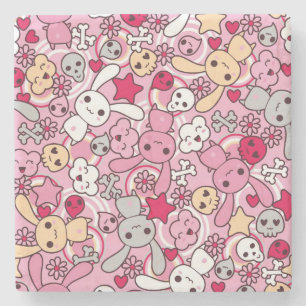 Dessous-de-verre En Pierre Motif de Kawaii
