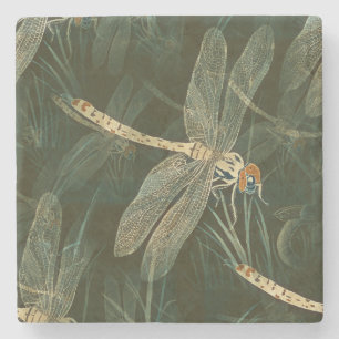 Dessous-de-verre En Pierre Motif de libellules majestueux