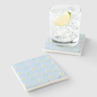 Motif de marguerite sur fond bleu clair