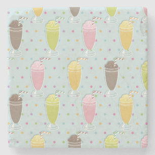 Dessous-de-verre En Pierre Motif de milkshake