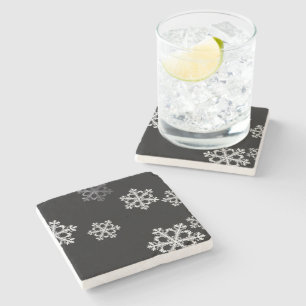 Dessous-de-verre En Pierre Motif de Noël minimaliste monochrome