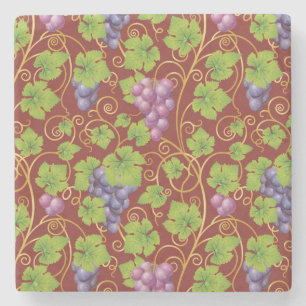 Dessous-de-verre En Pierre Motif de raisins