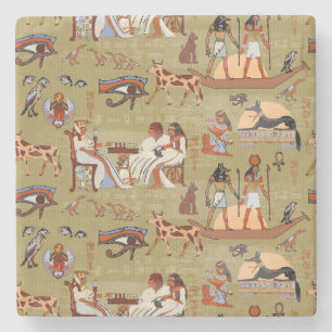 Dessous-de-verre En Pierre Motif de symboles de l'Egypte  