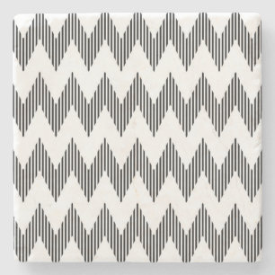 Dessous-de-verre En Pierre Motif de zigzag géométrique