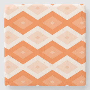 Dessous-de-verre En Pierre Motif diamant orange
