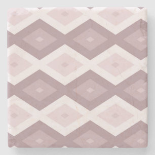 Dessous-de-verre En Pierre Motif diamant rose quartz rose
