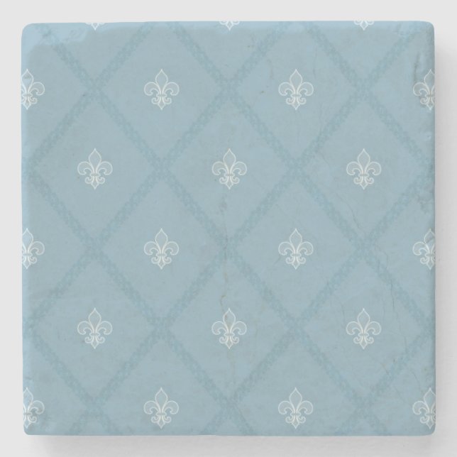 Dessous-de-verre En Pierre motif Fleur-De-lis (Devant)