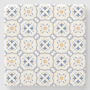 Dessous-de-verre En Pierre Motif floral 2