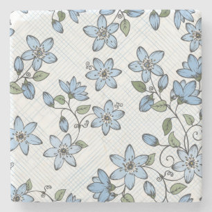 Dessous-de-verre En Pierre Motif floral 2 2
