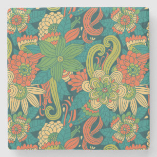 Dessous-de-verre En Pierre Motif floral d'été
