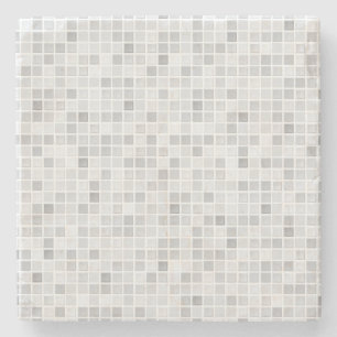 Dessous-de-verre En Pierre Motif gris de tuiles