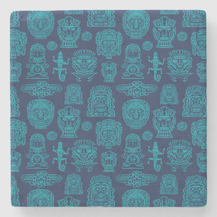 Dessous-de-verre En Pierre Motif inspiré par Aztec