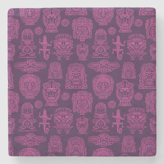 Dessous-de-verre En Pierre Motif inspiré par Aztec