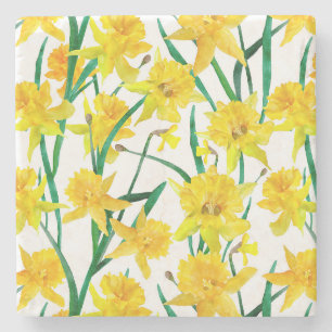 Dessous-de-verre En Pierre Motif jonquille jaune