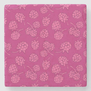 Dessous-de-verre En Pierre Motif magenta de baie
