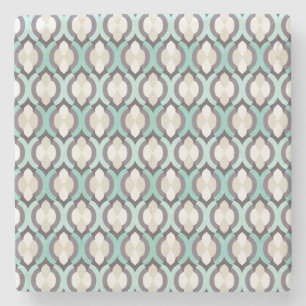 Dessous-de-verre En Pierre Motif marocain de turquoise