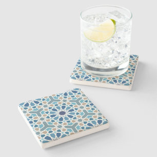 Dessous-de-verre En Pierre Motif marocain en carreaux