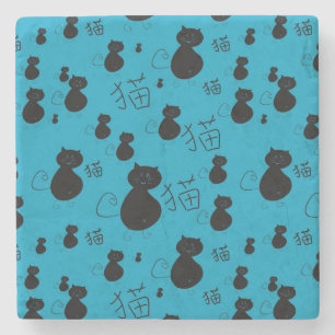 Dessous-de-verre En Pierre Motif mignon de minou