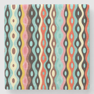 Dessous-de-verre En Pierre motif multicolore Abstrait
