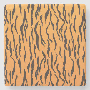 Dessous-de-verre En Pierre Motif Peau de tigre Rayures 