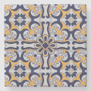 Dessous-de-verre En Pierre Motif portugais de tuile