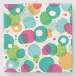 Dessous-de-verre En Pierre Motif rond d'enfants de bulles
