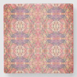 Dessous-de-verre En Pierre Motif rose et violet